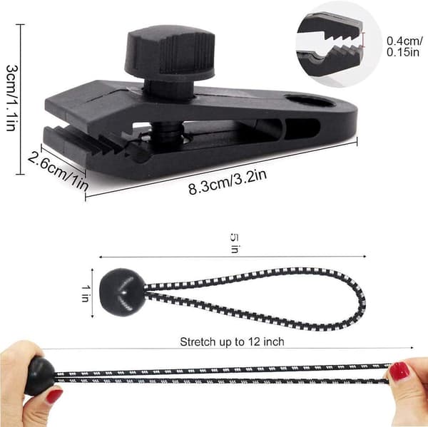 Tarp Clips Heavy Duty Lock Grip, 20-pack