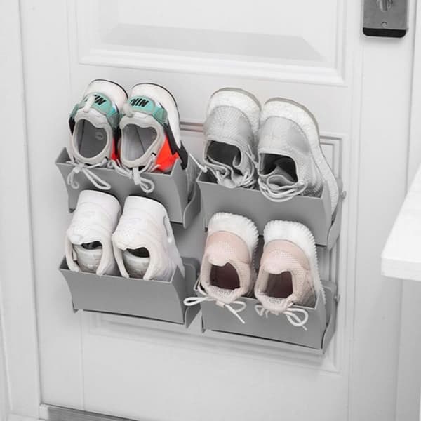 Wall-Mounted Foldable Shoe Rack - Shoe Storage 22.5X13.5X10.5CM, Wall-Mounted, Foldable, No Drilling Required, Hallway and Corridor Hook