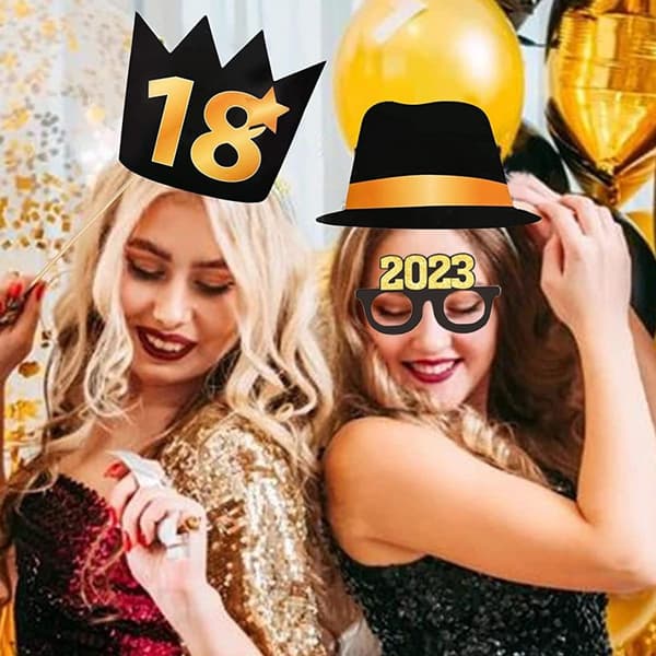 20 eksamensdekorasjoner, 20 stk eksamensdekorasjon fotorekvisitter, fest KLB