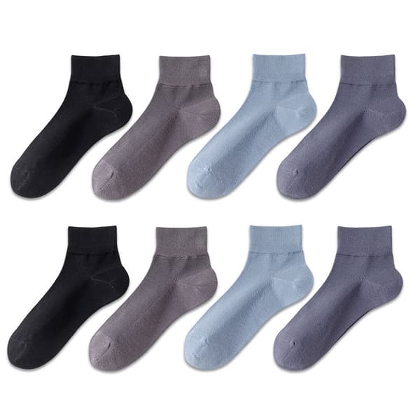 Sømløse sokker - 4-pakning Svart+Blå Black+Blue 96