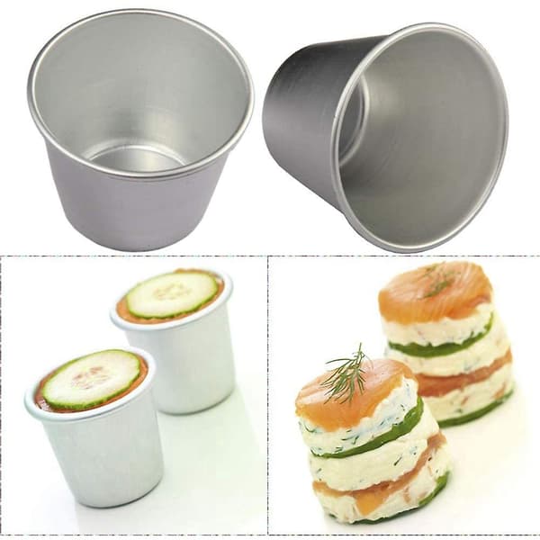 15-pack pudding molds, non-stick pudding cups egg tart mold, sturdy molds for making and savory T