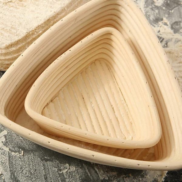Triangular Rattan Bread Basket for Sourdough Proofing 23cm x 23cm 23cm x 23cm