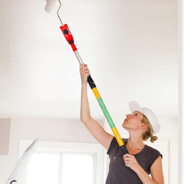 Extendable Multi-Angle Paint Brush Holder, Adjustable Adapter for Telescopic Handle, Universal Tool for Painting Walls and Ceilings at Height