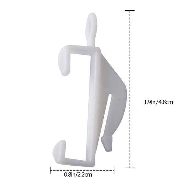 Gardinskenor 50 st, gardinglidare innerskena, 5mm vit KLB
