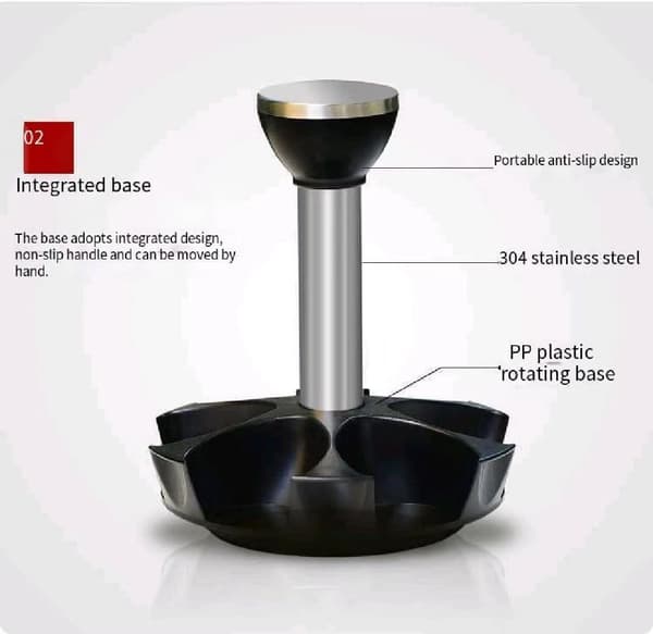 Spice Rack for Kitchen, Rotating Rack 360 Degrees, 6 Glass Jars, Space-Saving Storage Solution for Kitchen and Dining Table