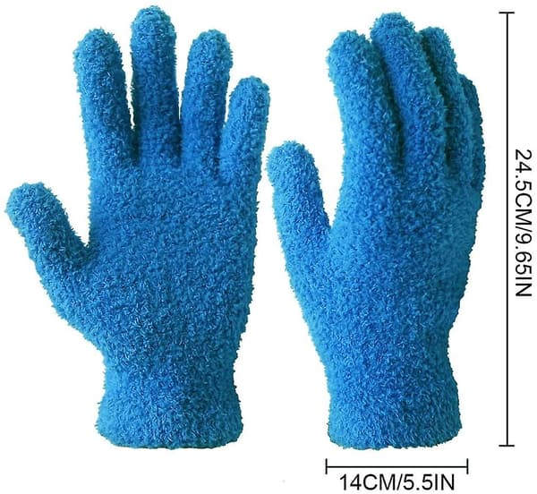 Microfiber Dusting Gloves, Cleaning Glove for Green Plants, All Other Hard-to-Reach Corners