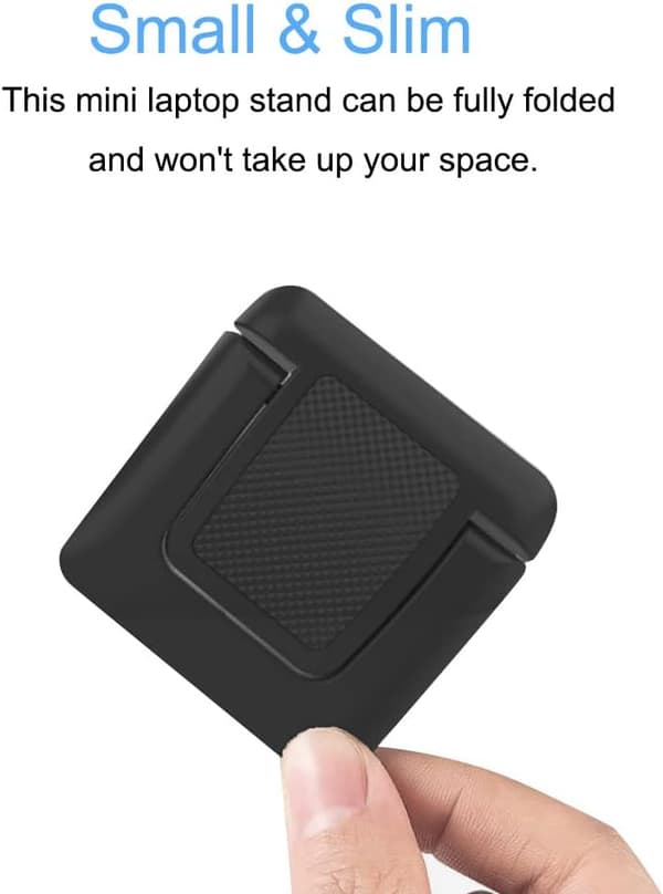 2 stk Mini Laptop Stand Riser Usynlig Computer Tastatur Stativ til Skrivebord Ergonomisk Bærbar ABS Letvægts Laptop Stativ