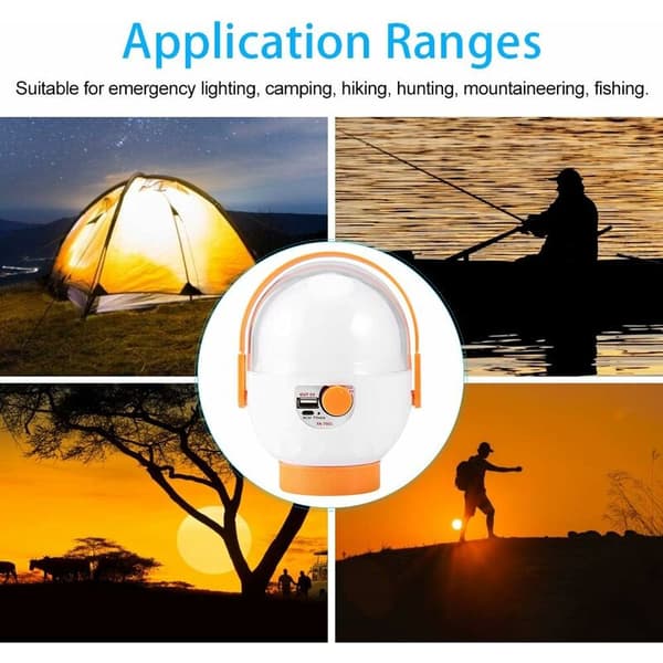 Emergency Lamp, LED Double-Layer Lampshade, High Light Transmittance, Durable for Camping Emergency Lamp KLB