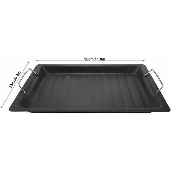 Grillpanne i rustfritt stål for grilling, matkvalitets grillpanne, rustbestandig stekepanne, non-stick grillplate, bærbar kokeplate