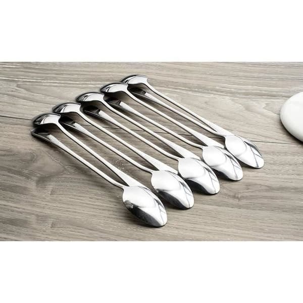 DASINKO Teskedar i rostfritt stål, långt skaft, ca 19 cm, 10-pack oval LBQ50