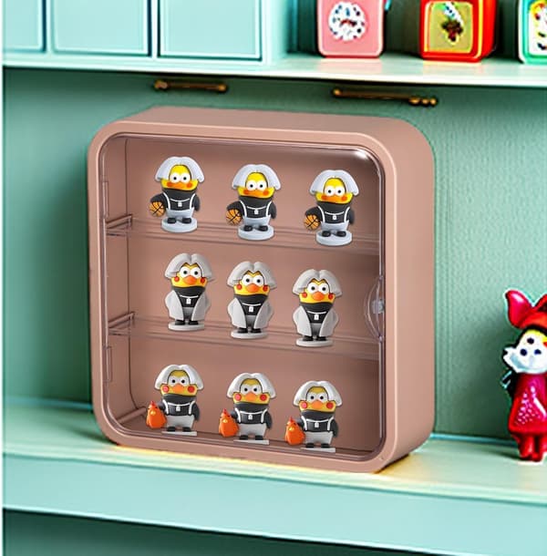 Akryl Displayfodral, Klar Actionfigur Displayboks, Transparent Akryl Displayfodral med Magnetisk Dør til Actionfigurer Legetøj Samlerobjekter