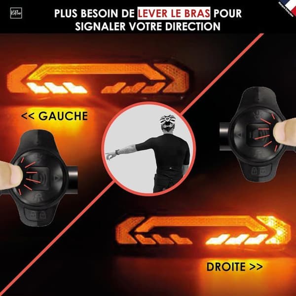 Bike Turn Signals & Bike Alarm | Includes 2 Mounting Brackets | Tail Light with Remote Control | 5 Light Modes | USB Rechargeable