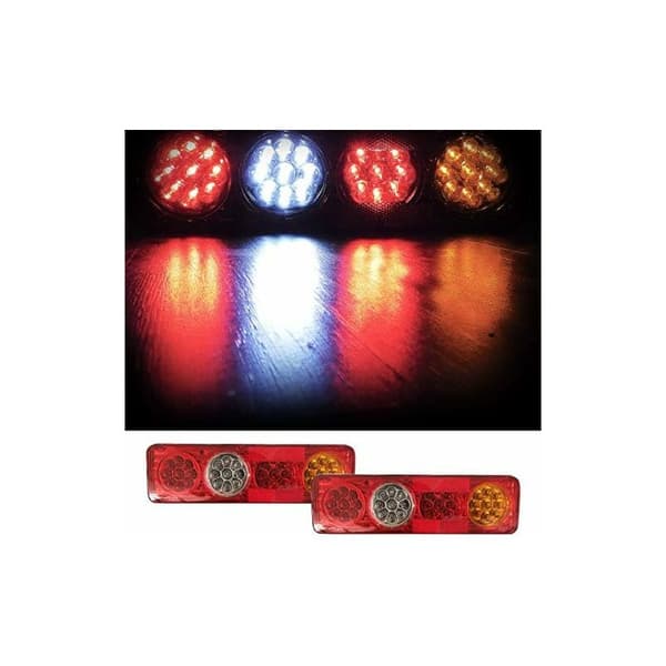 Bil Baklys 2 Stk 12V 36 LED Baklys 6 Funksjoner Tilhenger Campingvogn Lastebil Baklampe