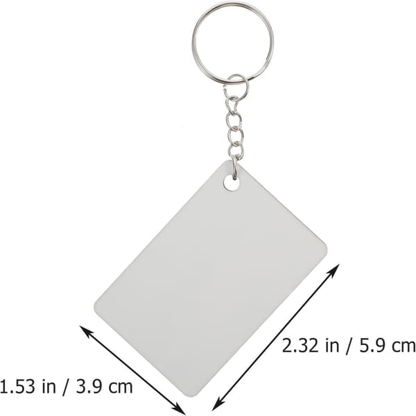 Värmeöverföring Nyckelring Ämnen för DIY Nyckelring Hänge Sublimering Nyckelring Ämnen Bulk Hantverksmaterial