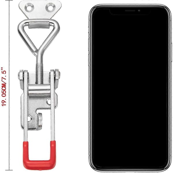 Heavy Duty Adjustable Toggle Clamp with Lock Hole, 300kg Holding Capacity, Large Pull Force 4-pack 4pack