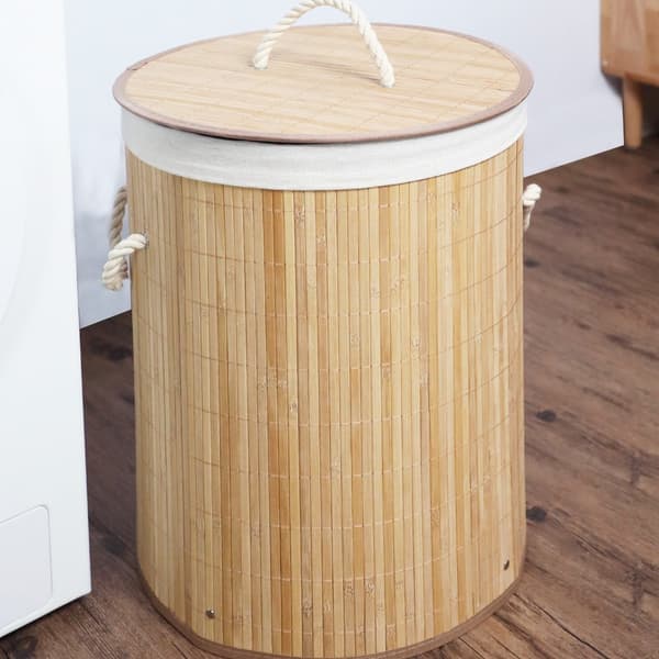 Laundry Basket for Dirty Clothes - Storage Boxes with Removable Fabric Bag - Eco-Friendly Laundry Basket