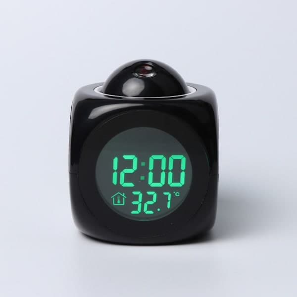 Projector Alarm Clock Digital Clock Ceiling Projector with Voice Control Temperature Display