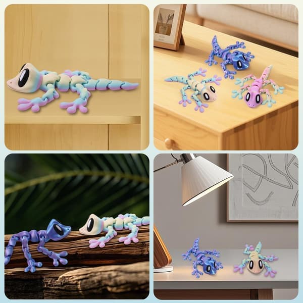 3D-printad ledad ödla, flexibla dynamiska djurleksaker, helt ledad leksak med magneter, fidgetleksaker för vuxna och barn