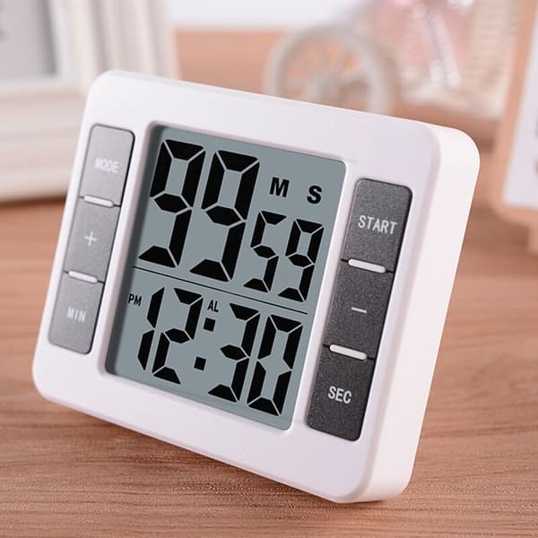 Magnetisk LCD digital kjøkkentimer med høy alarm nedtellingstid påminnelse 99 minutter og 59 sekunder
