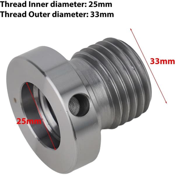 Wood Lathe Chuck Adapter, Thread Adapter for Wood Turning, User-Friendly (from 33mm to 25mm)