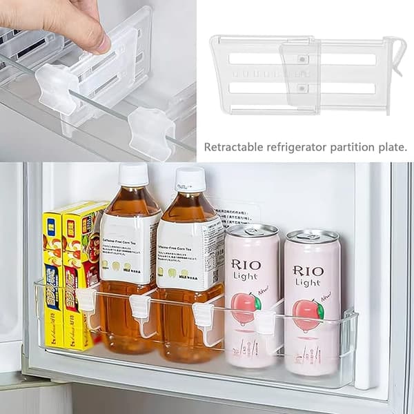 8 Pieces Refrigerator Divider Kitchen Refrigerator Divider Refrigerator Space Divider Compatible with Kitchen and Home Items