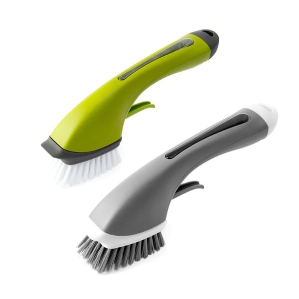 Cleaning brush for dishes, plates, pots, kitchen, green, 29.5*9.5