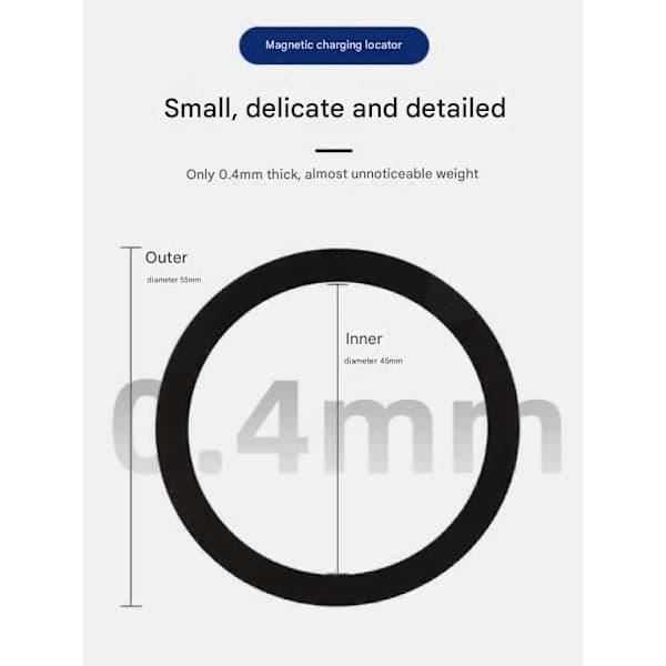 Magnetic Ring - Wireless Charging Circle with Magnet Plate for Mobile Phone - Stainless Steel Mobile Phone Case - O-ring Circle Magnet Plate