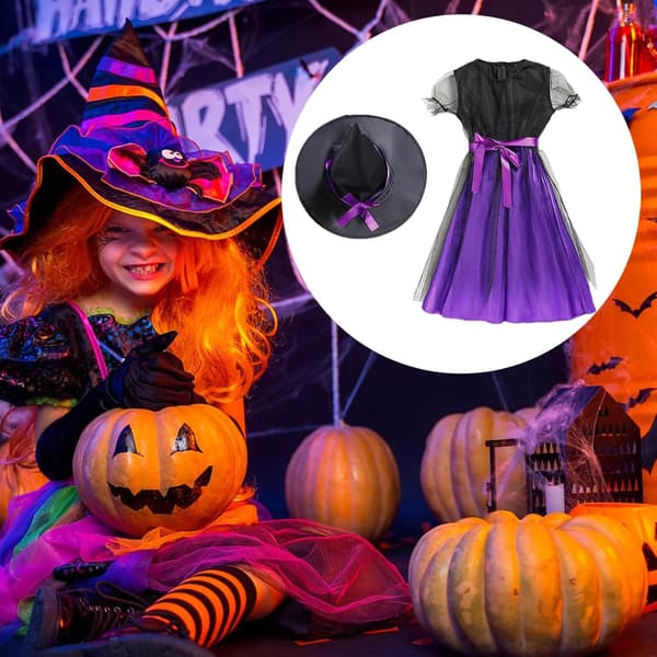 Hekse-Halloweenkostumer til piger