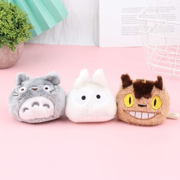 6:e Sæt Anime Mini Totoro Plys Legetøj Nøglering Legetøj