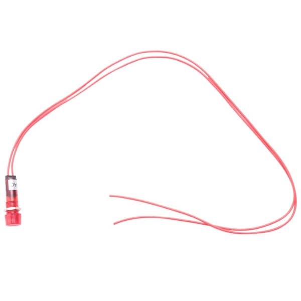 10X Indikator Signallampe Pilotlampe Rød AC 250V W2 Kabler