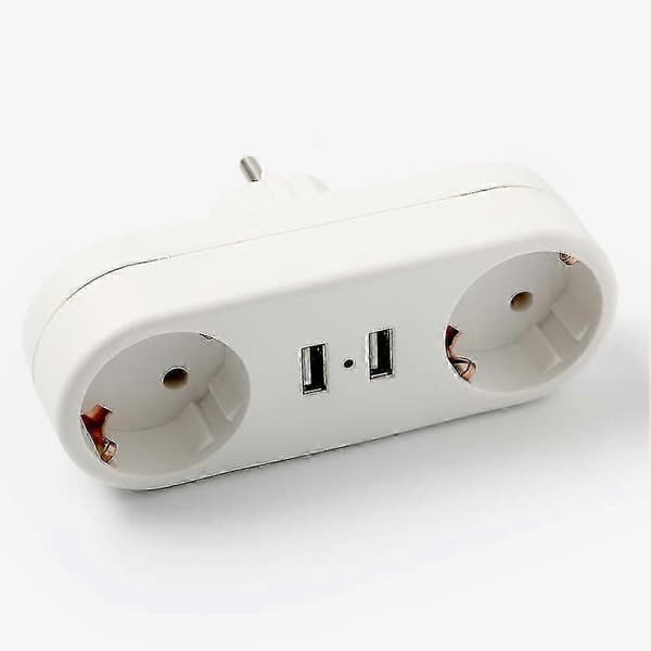 EU Jordet Stikkontakt Adapter Forlænger Stik Strømstik Konverter 3500W Tw