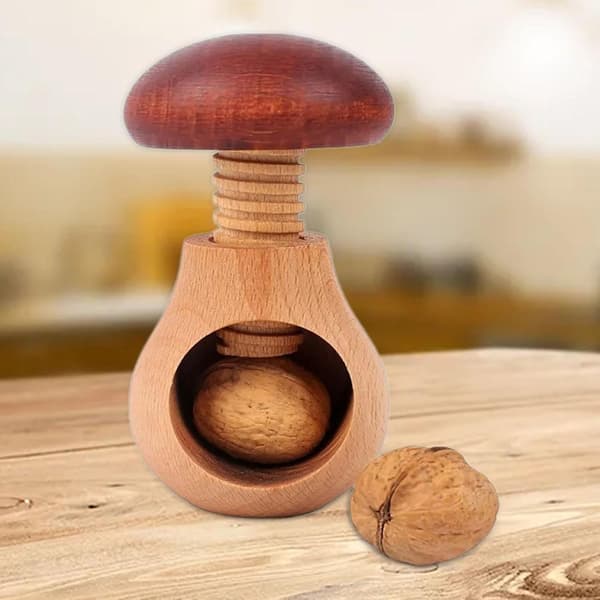 Premium Wooden Nutcracker for Walnuts, Pecans, Hazelnuts, and Chestnuts - Efficient and Durable Kitchen Tool