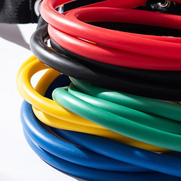 30Lb Black Resistance Bands with Handles - Elastic Full Body Workout Exercise