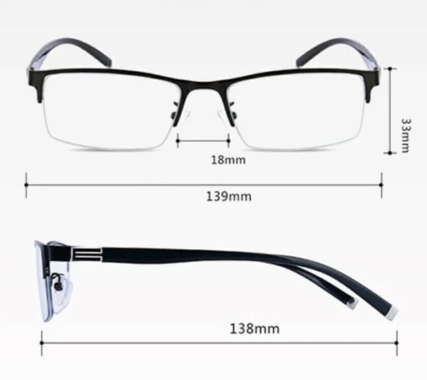 Halvram Affärs Myopiglasögon Unisex Mode Blått Ljusblockerande Glasögon