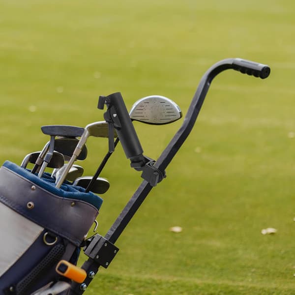 Justerbar golfvogn paraplyholder klemme sort vogn paraplystativ til golfvogn til banebrug