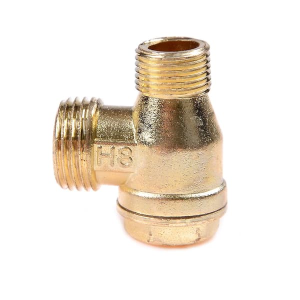 3-Port Brass Male Thread Check Valve Connector Tool for Air Compressor SHYTMV [DB] One Size One Size