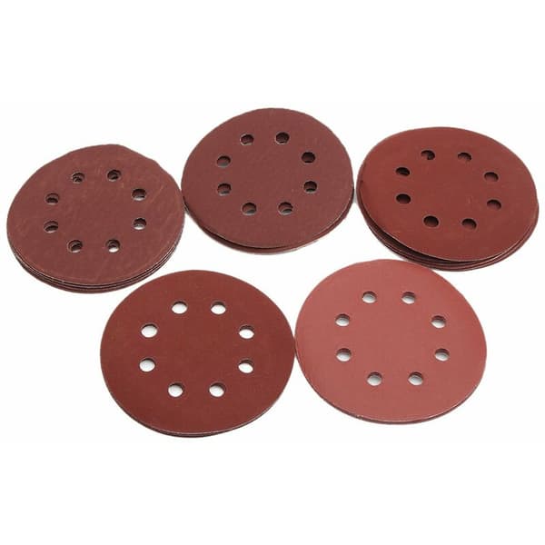 25 st 5 tum 8 hål korn 600 1000 1200 1500 2000 slipmaskin slippapper