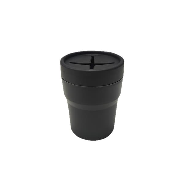 Car Trash Can - Mini Round Waste Container for Vehicle Interior - Small Storage Bin for Car Accessories - Black