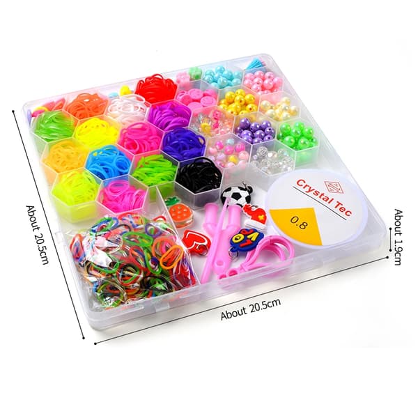 Loom Bands-sett - 1000 stk. og massevis av perler og tilbehør.