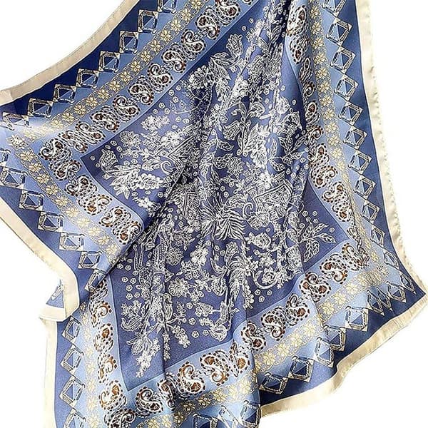 Silk Scarf Square, Elegant Scarf for Women, Handkerchief