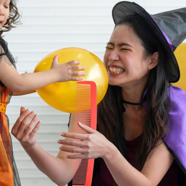 2 stk. kæmpe kam rekvisitter overdimensioneret bredtandet kam til Halloweenfester karneval cosplay kostumer