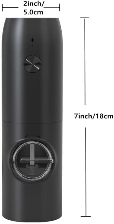 Electric Pepper Grinder, Rechargeable Black Pepper and Sea Salt Mill, Smart Spice Bottle, Kitchenware
