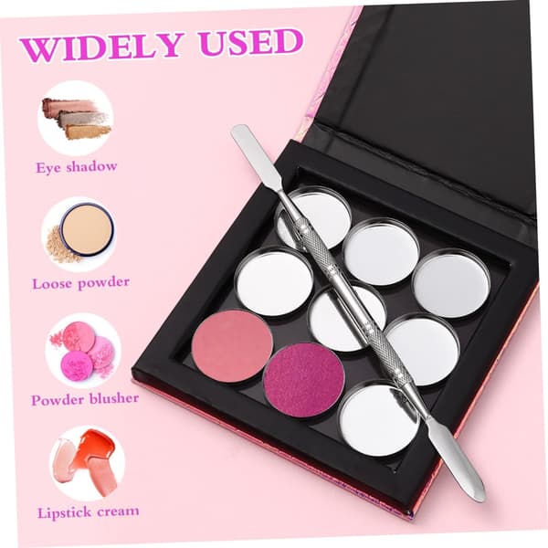 Magnetic Makeup Tray Metal Round Pans Empty Magnetic Eyeshadow Palette Includes Makeup Spatula