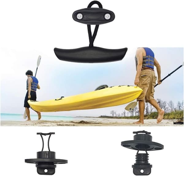 Kayak Handle Kit with T-Shaped Pull Handles and Drain Plug Screws for Kayak Accessories