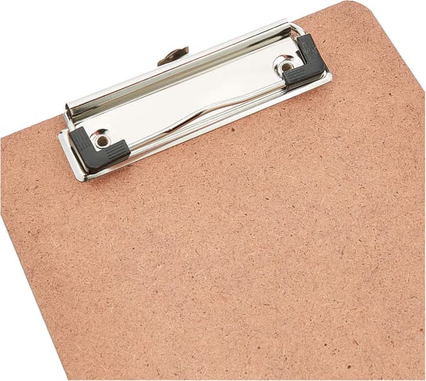 Kontorstil A5-tavle klemme skriveplade mappe pap skrivemateriale menuklemme, 6 stykker