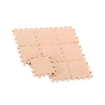 9x 1/12 Miniature Floor Mat Micro Landscape Dollhouse Mini Splicing Mats Scenery (Khaki)