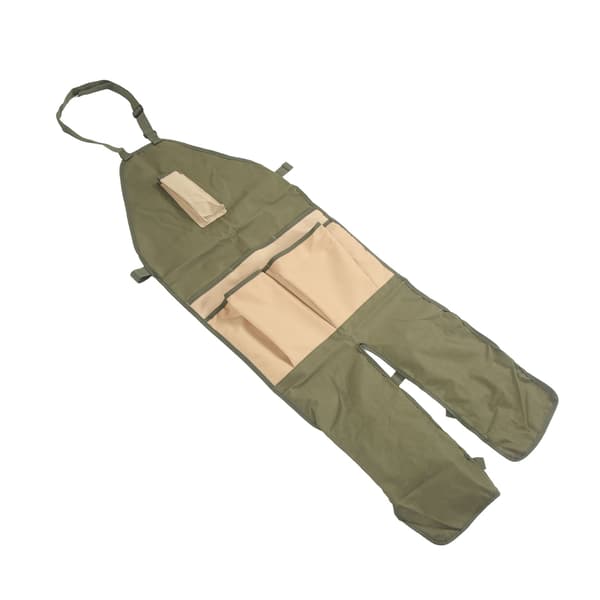 Hageforkle Grønn Khaki 600D Oxford Stoff Flere Lommer Slitesterkt Justerbart Spenne Arbeidsforkle for Hage