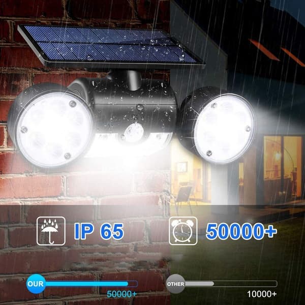 Udendørs solcellelamper solcelleprojektør LED-væglamper projektør til udendørs gårdhave have terrasse garage