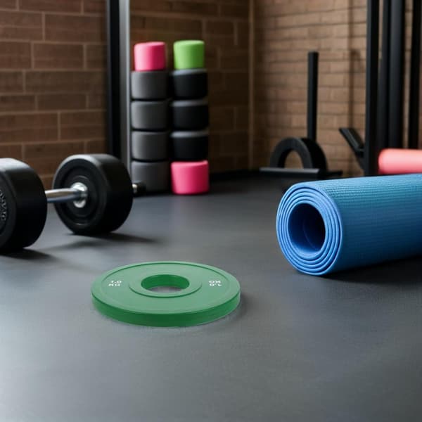 Rubber-Coated 1kg Barbell Weights, Fractional Training Bumper Plates