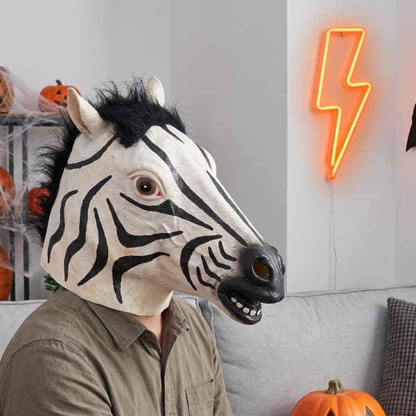 Halloween Zebra Dyre Cosplay Maske med Åbne Øjenområder, Emulsion